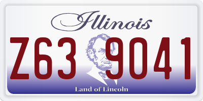 IL license plate Z639041