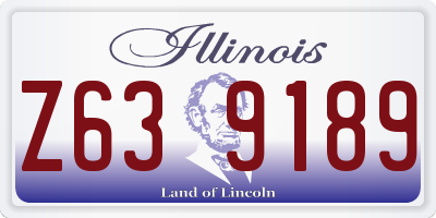 IL license plate Z639189