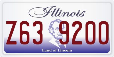 IL license plate Z639200