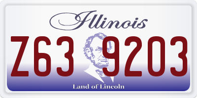 IL license plate Z639203