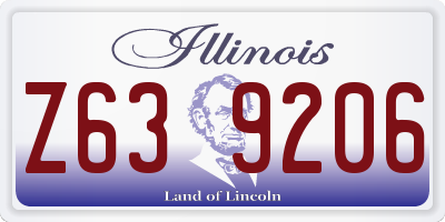 IL license plate Z639206