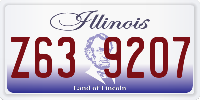 IL license plate Z639207