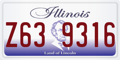 IL license plate Z639316
