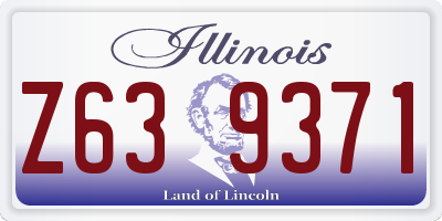IL license plate Z639371