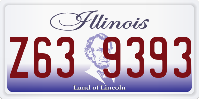 IL license plate Z639393