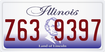 IL license plate Z639397