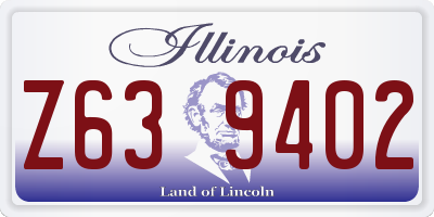 IL license plate Z639402