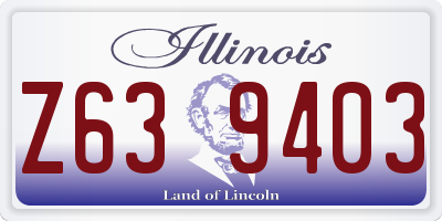 IL license plate Z639403