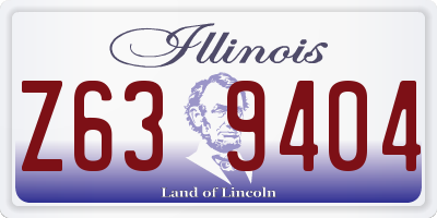 IL license plate Z639404