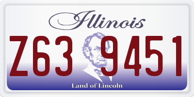 IL license plate Z639451