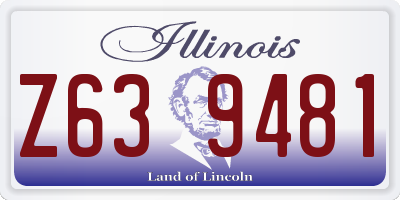 IL license plate Z639481