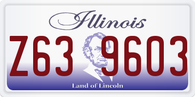 IL license plate Z639603