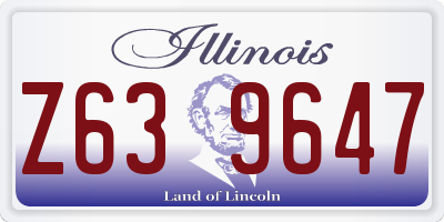 IL license plate Z639647