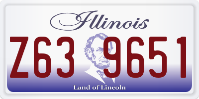 IL license plate Z639651