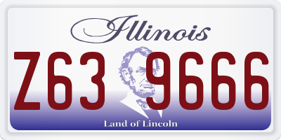 IL license plate Z639666