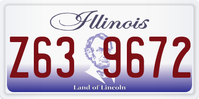 IL license plate Z639672