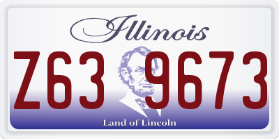 IL license plate Z639673