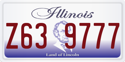 IL license plate Z639777