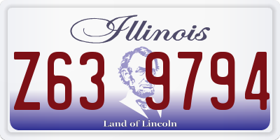 IL license plate Z639794