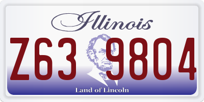 IL license plate Z639804