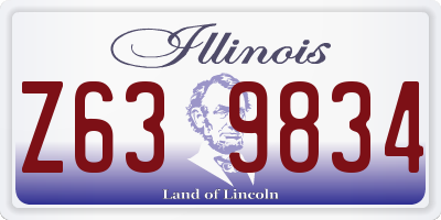 IL license plate Z639834