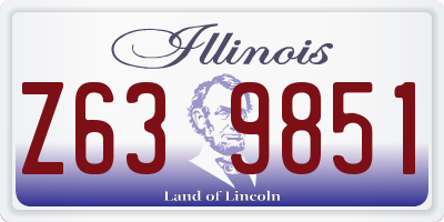 IL license plate Z639851