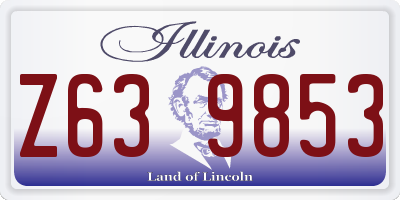 IL license plate Z639853