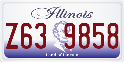 IL license plate Z639858