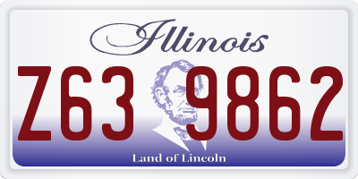 IL license plate Z639862