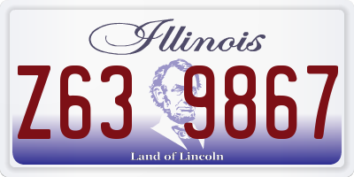 IL license plate Z639867