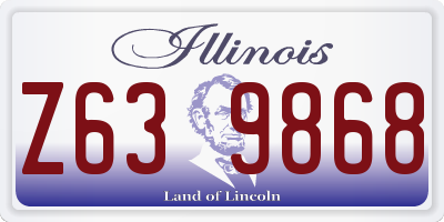IL license plate Z639868