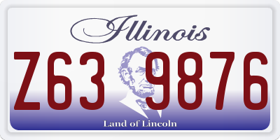 IL license plate Z639876
