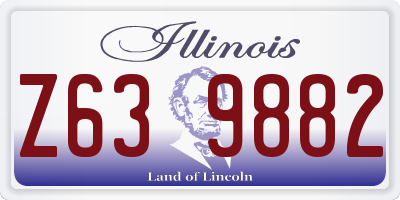 IL license plate Z639882