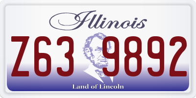 IL license plate Z639892