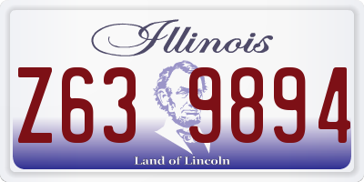 IL license plate Z639894