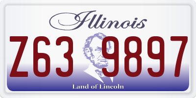 IL license plate Z639897