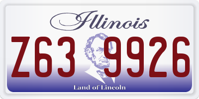 IL license plate Z639926