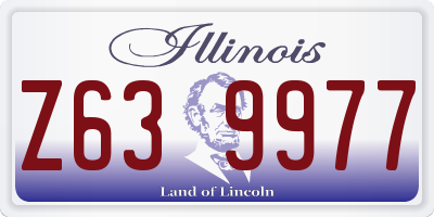 IL license plate Z639977