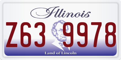 IL license plate Z639978