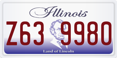IL license plate Z639980