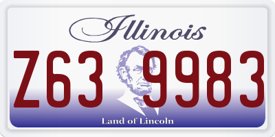 IL license plate Z639983