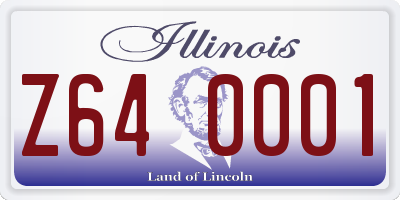 IL license plate Z640001