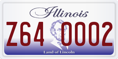 IL license plate Z640002