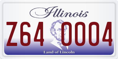 IL license plate Z640004