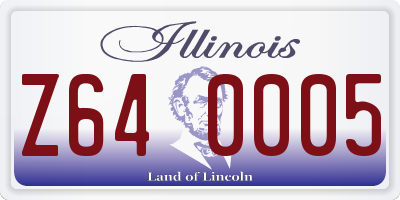 IL license plate Z640005