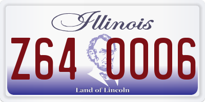 IL license plate Z640006