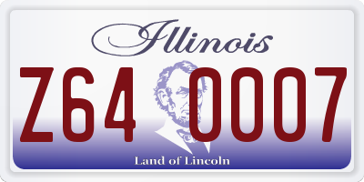 IL license plate Z640007