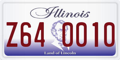 IL license plate Z640010