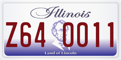 IL license plate Z640011