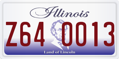IL license plate Z640013